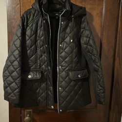 London Fog Womens Coat Detachable Hood Sz L