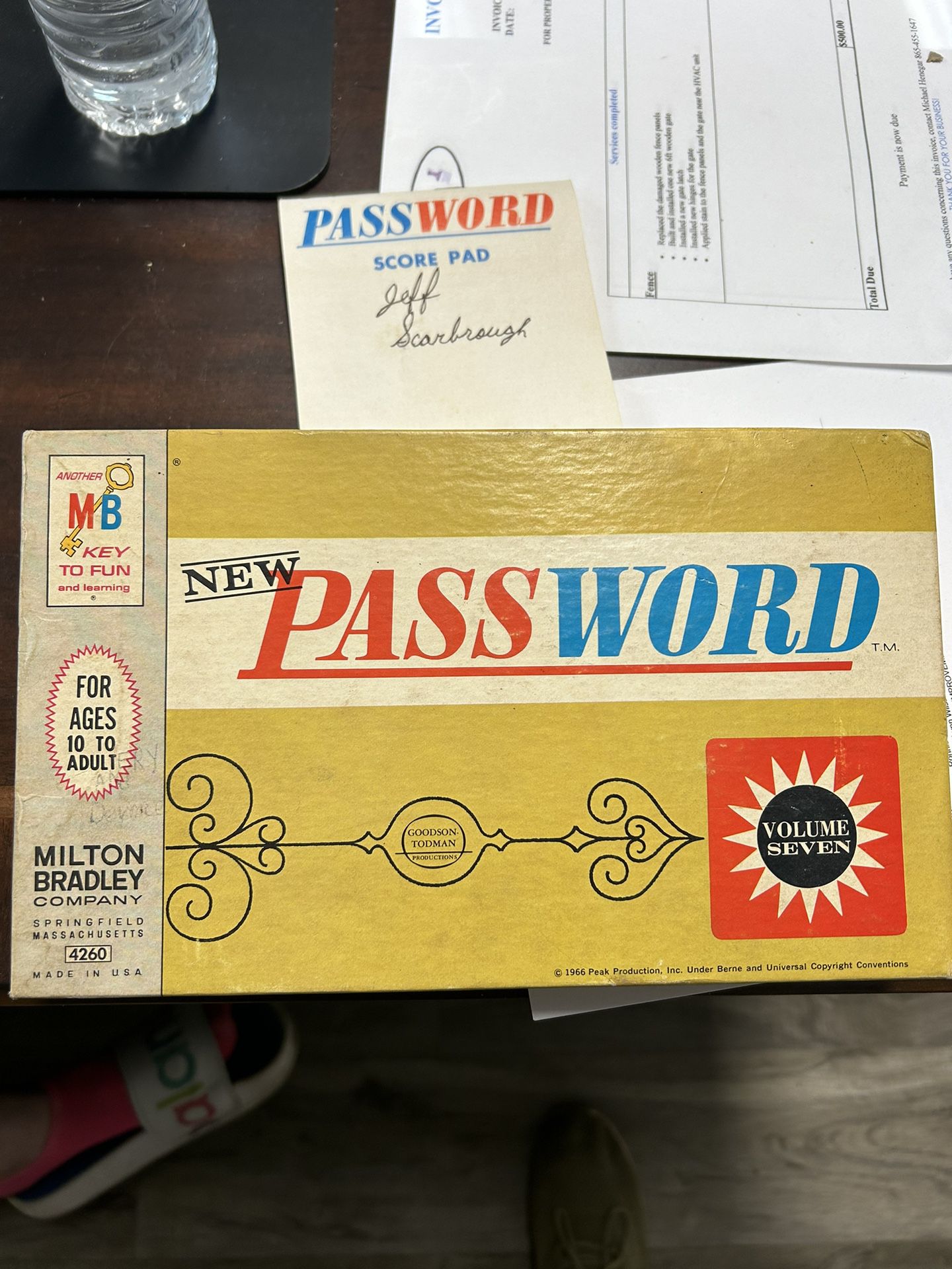 Vintage 1956 Password Game 