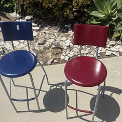 Bar Stools Red/Blue