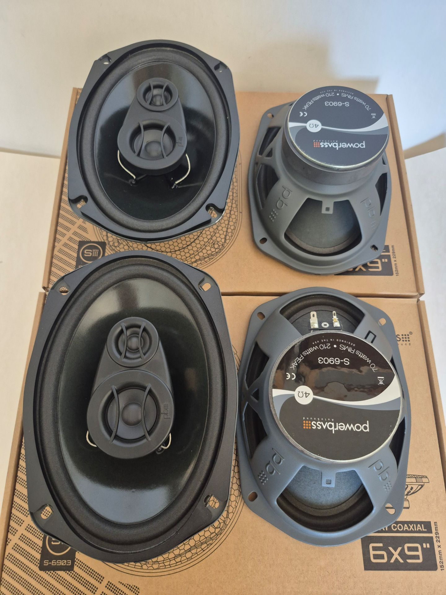 POWERBASS 2 PAIRS 6×9 3 WAY 210 WATTS CAR SPEAKER
