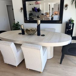 Anthropologie - Swirled Drum Oval  Dining Table