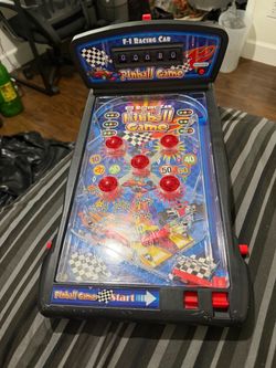 Electronic Racing Car Tabletop Pinball Game F-1 Racing Ages 6+ Tested Works