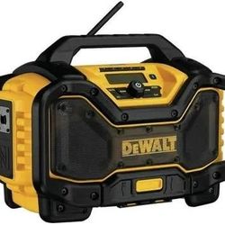 Dewalt 20V MAX Bluetooth Radio, 100 ft Range, Battery and AC Power Cord Included, Portable for Jobsites Dcr025