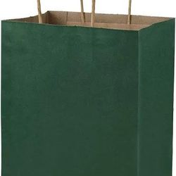 100 Pack Multicolour Medium Gift Bags with Handles Bulk, 8X4.75X10 Inch