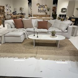 White Sectional Set