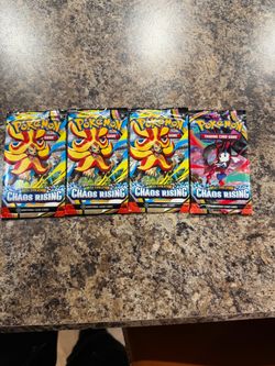 Pokémon Mega Evolution Chaos Rising Booster Packs x4