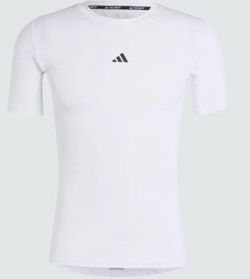 White Adida short sleeve compression shirt
