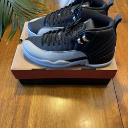 Jordan 12 Retro Barons  Black And Gray  Size 10