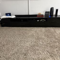 Modern Black TV Stand / Entertainment Center – Great Condition