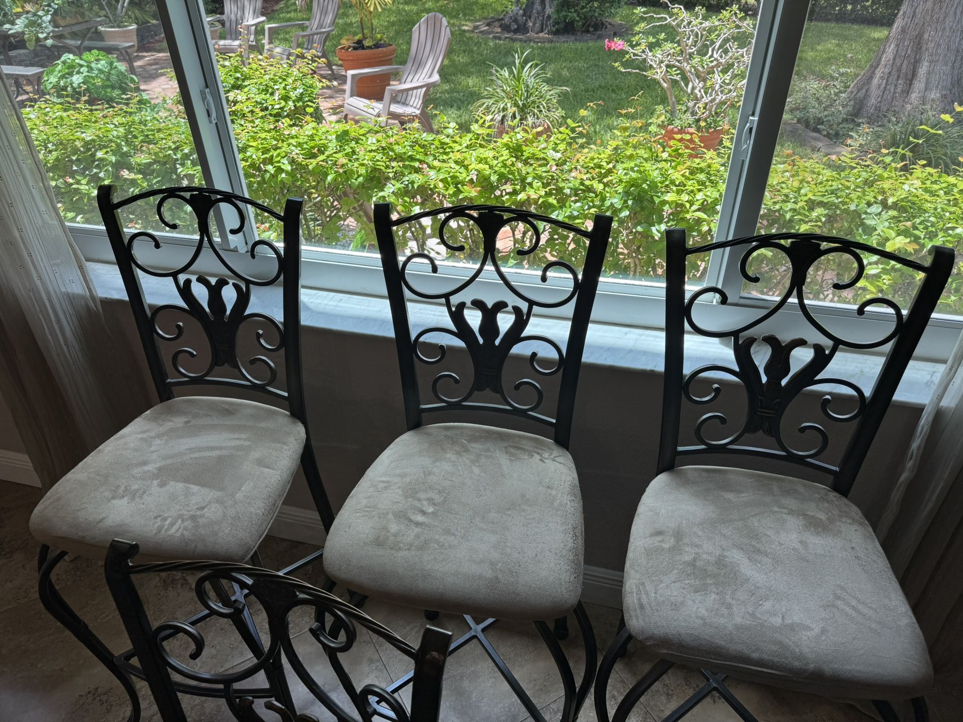 3 Metal Bar Stools