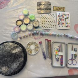 Nail Art Kit, Manicure Kit, & Pouch 