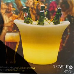 Wine cooler (large) changes color (16 different colors )rechargeable battery
