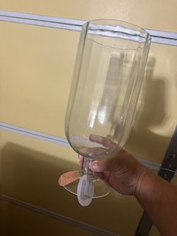 Large Clear Glass Hurricane Vase