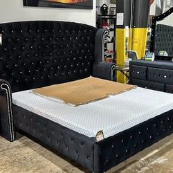 Fabric Black Bed Frames