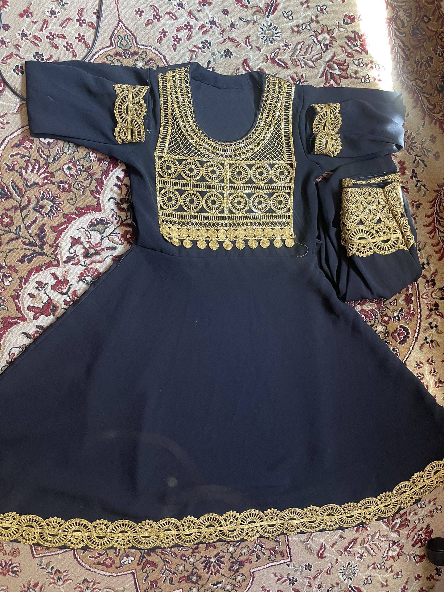 Afghani Black Dress