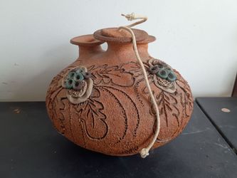 Entertainmaid studio pottery vase-signed and dated.