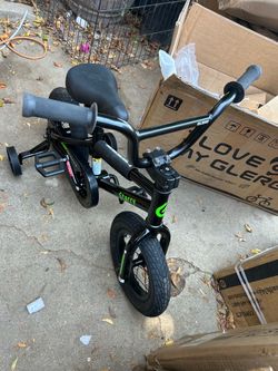 Glerc 12 Inch Kids Bike BMX Style Bicycle with Training Wheels Coaster Brake