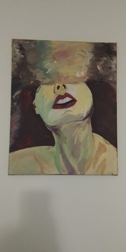 One of a kind Canvas Woman Awakening painting