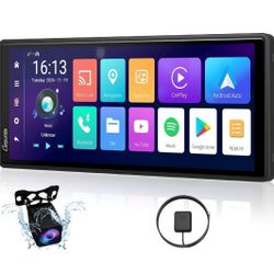 CARPURIDE 9.3 inch Wireless CarPlay & Android Auto with 4+64GB, Online & Offline GPS Navigation Car Play Screen for Car. GOOGLE Plav. Netflix. Mirror 