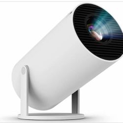 Upgraded Projector with WiFI 6 and Bluetooth Mini Portable Smart Video Theater Outdoor Screen Movie Home TV Monitor PC Games 180° Rotatable Compatible