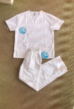White Scrubs Top and pants set