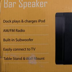 iLive Ultra slim Sound Bar w ipod Dock