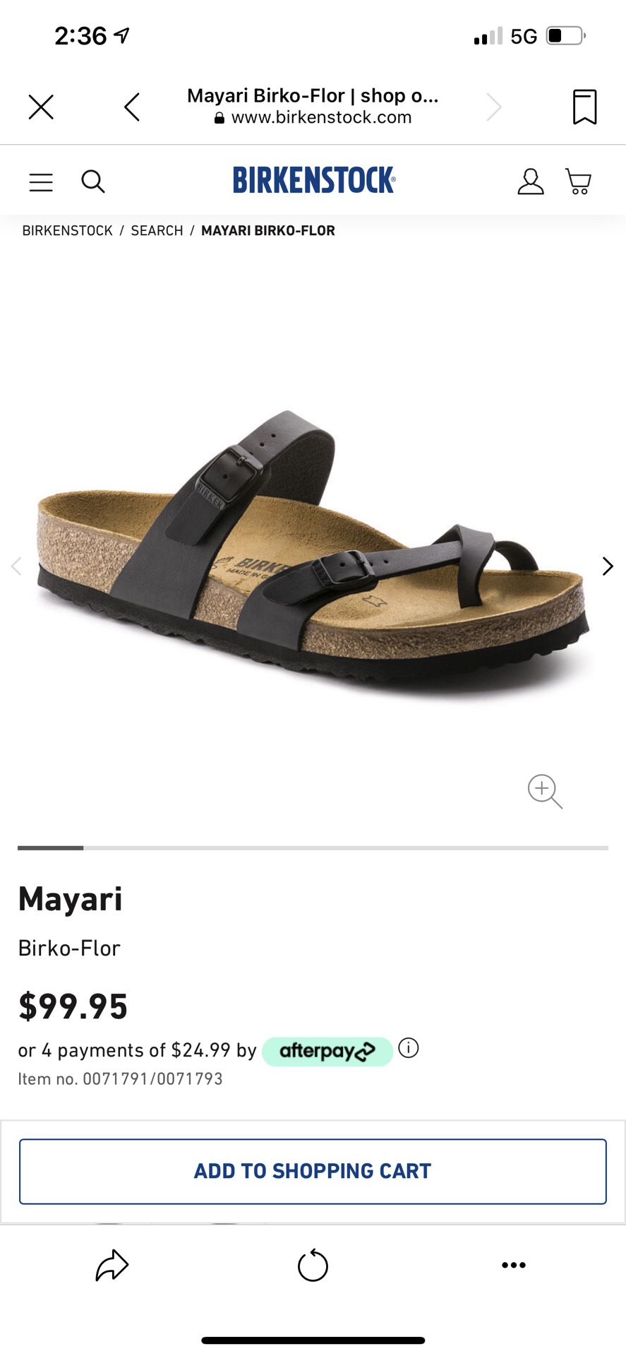 MAYARI BIRKO-FLOR, Size 38 (7-7 1/2 W)