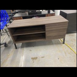 Mid-Century TV Stand for 50" Flat Screen, Modern Wooden Entertainment Center, Media Storage Console