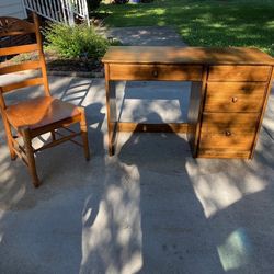 Wooden Desk And Chair