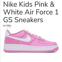 Nike Kids PINK & WHITE Air Force 1 GS  Sneaker