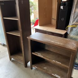 2 Wooden  Bookshelves 