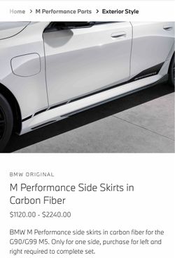 BMW M Performance Carbon Fiber Side Skirt (left and right )