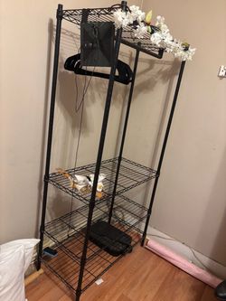 🖤 Black Metal Organizer / Garment Rack — $40 OBO