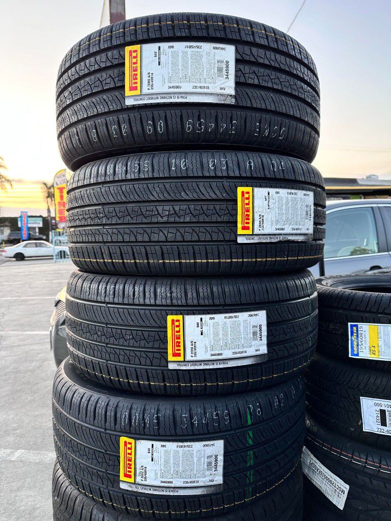235/45/18 Pirelli Set of New Tires Installed and Balanced Llantas nuevas Instaladas y balanceadas