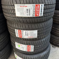 225/45/18 Kumho 4 New Tires Installed And Balanced 50,000 Miles Warranty 