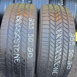 2 USED TIRES 255/50R20 BRIDGESTONE ALENZA AS ULTRA w/80% Thread  Both Installed and Balanced $140 ($70 each) 