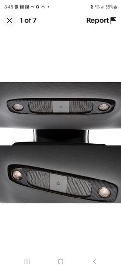 Tesla Model 3 2017 - 2023 ABS Front & Rear Carbon Fiber Look Reading Light Cover