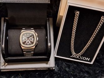 Jaxxon Watch / Cuban / Cross Earrings 