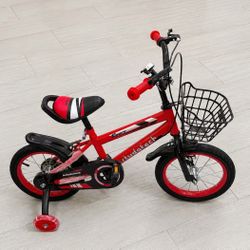 BRAND NEW! 14” Kids Bicycle with Training Wheels & Basket