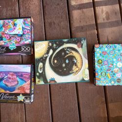 Lot Of 4 Jigsaw Puzzles 