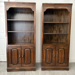 Pair of Solid Wood Shelves 72"x31"x18"