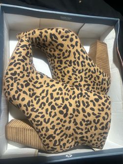 Leopard heeled bootie by Carlos Santana