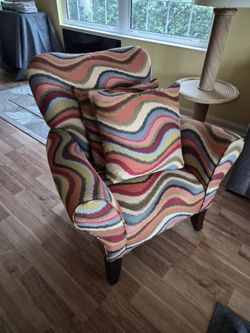 Multi Color Retro Festival Accent Chair