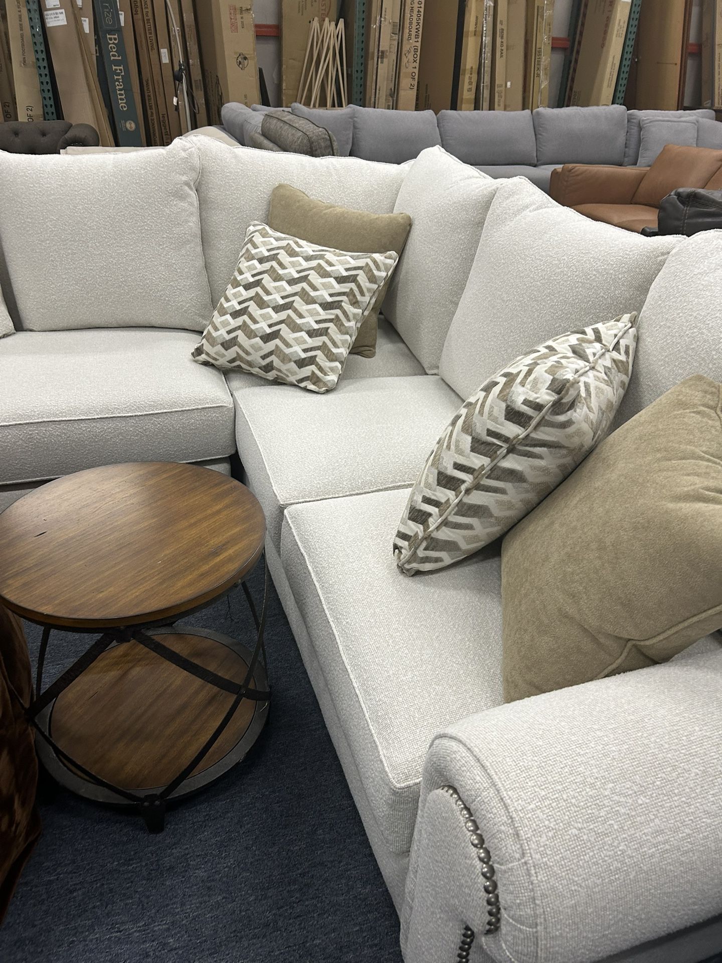  Beautiful White Sectionals, Same Day Delivery 