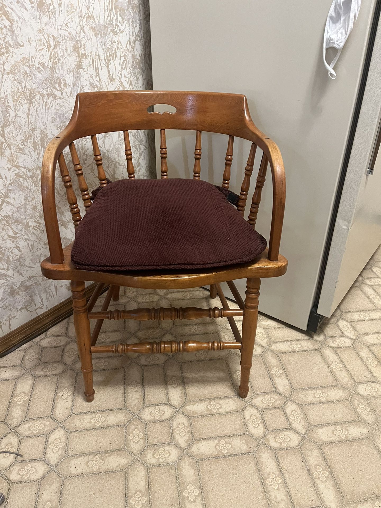 Antique Wooden Accent Chair