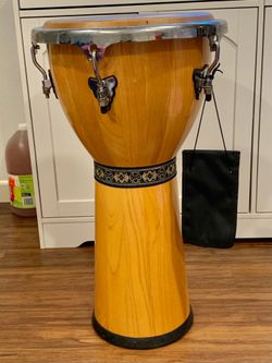 Two Feet Tall Conga Drum with Beautiful Wooden Base