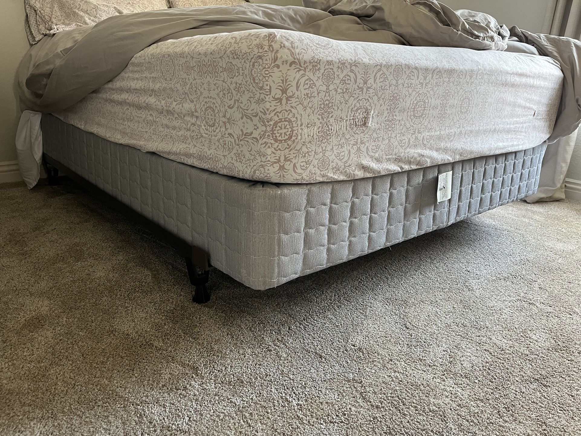 Queen Size Boxspring And Metal Bed Frame