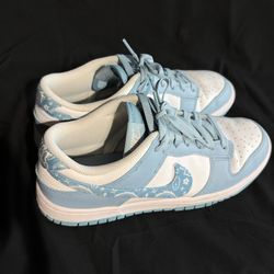 Nike Dunk Low Essential Blue Paisley Women's 8 DH4401-101 OBO