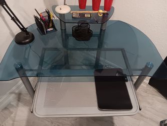 Glass Office desk W/Chair