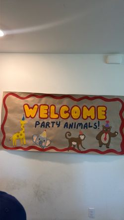 Welcome Party Animals Birthday Banner
